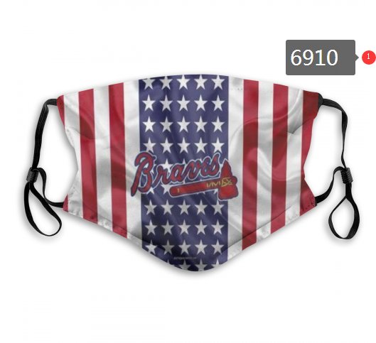 2020 MLB Atlanta Braves #2 Dust mask with filter->mlb dust mask->Sports Accessory